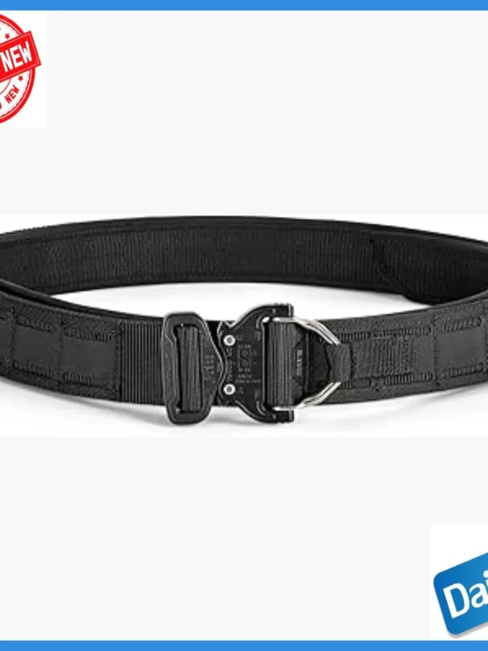 Tactical Duty Belt with Quick-Release Buckle and MOLLE Panels